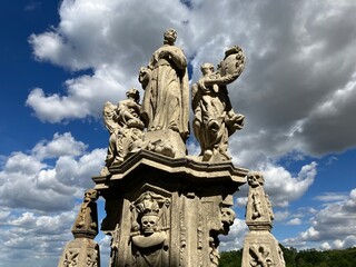 Statue near Jesuite College in Kutna Hora, Czech Republic