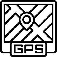 GPS on tablet icon, location map and navigation vector