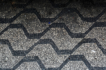 texture of the sidewlalk São Paulo