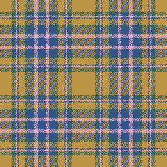 Plaid seamless pattern. Check fabric texture. Vector textile print.