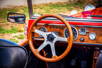 Vintage Old Car Steering Wheel
