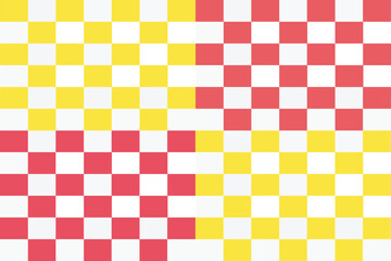 check pattern with red and yellow background alternately