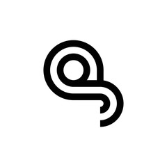 modern letter Q monogram logo design