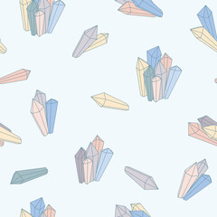 seamless pattern with crystals