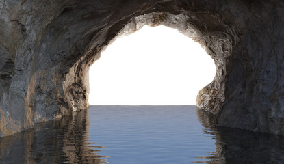 Rock caves on a transparent background