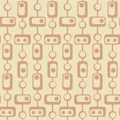 Seamless retro pattern, 1960s and 1970s style, mid-century modern - 522524444