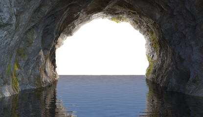 Fototapeta premium Rock caves on a transparent background
