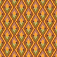 Seamless retro pattern, 1960s and 1970s style, mid-century modern - 522524478
