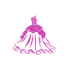 Dress Boutique Bridal Logo Template Illustration Vector Design