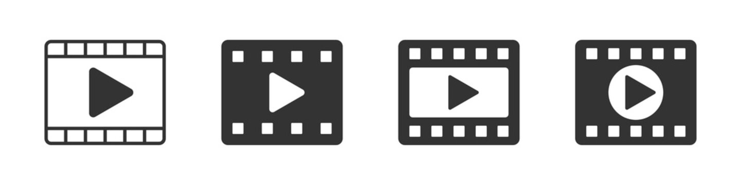 Video icon. Video clip icon. Vector illustration.