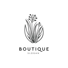 Fototapeta premium botanical logo organic for skin care or other business company