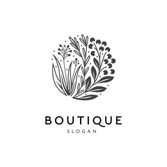 organic botanical logo for skin care or other business