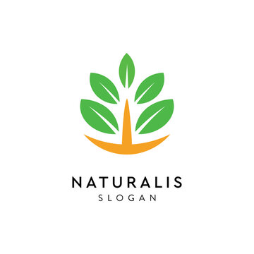 growth vegetarian logo for business