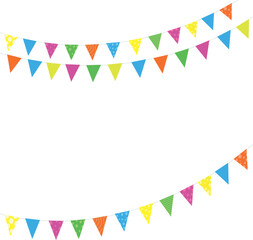 Colorful Festival Flag on white background