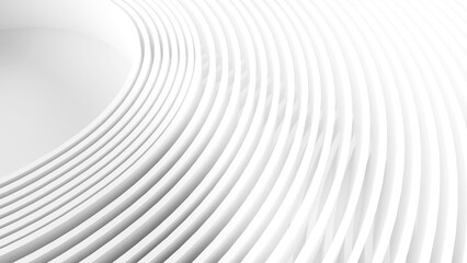 Abstract White Circle Wave Shapes Background,Motion abstract backgrounds,white circle stripes, 3D rendering