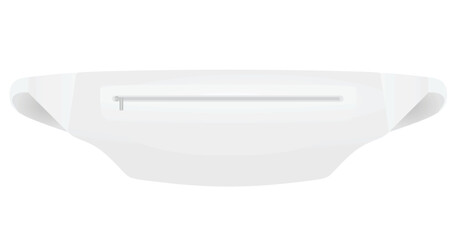 White belt bag. vector illustration