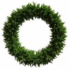 beautiful christmas wreath made of coniferous twigs green 3d illustration - obrazy, fototapety, plakaty