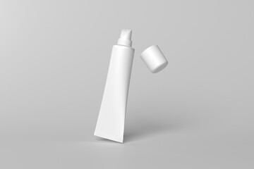 packaging template for lip balm tube mockup for design 3d render - obrazy, fototapety, plakaty
