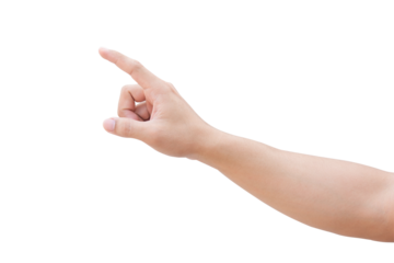 pointing finger isolated on white background with clipping path