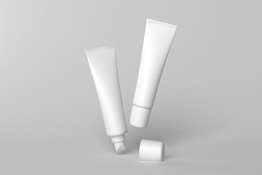 packaging template for lip balm tube mockup for design 3d render