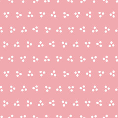 Boho seamless pattern with pink dots