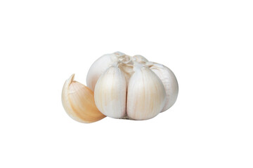 Garlic Isolated on white background with clipping path
