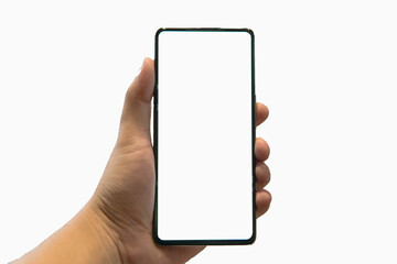 hand holding smart phone