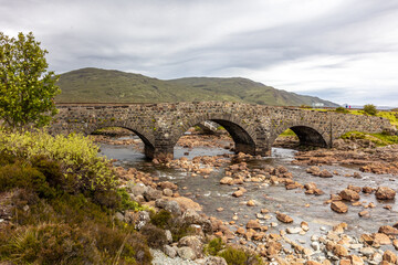 Fototapeta na wymiar Sligachan Old Bridge, Skye, Scotland