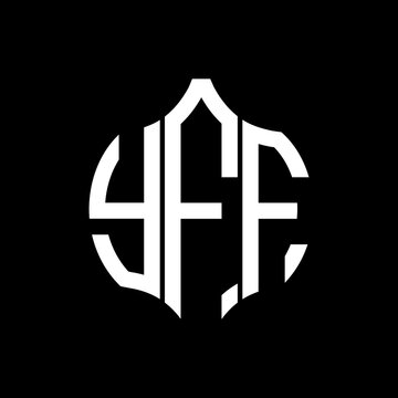 YFF letter logo. YFF best black background vector image. YFF Monogram logo design for entrepreneur and business.
