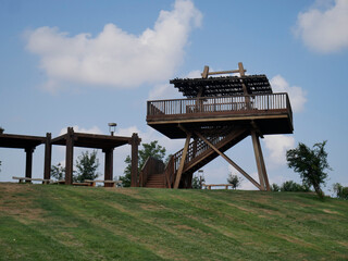 Wooden observation tower