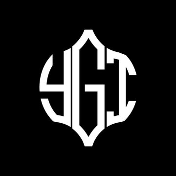 YGI letter logo. YGI best black background vector image. YGI Monogram logo design for entrepreneur and business.
