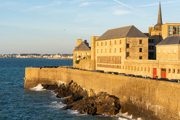 Old town of Saint-Malo, at the northwest coast of France