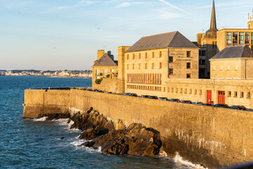 Old town of Saint-Malo, at the northwest coast of France