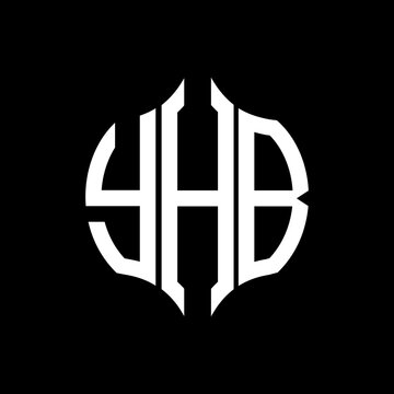 YHB letter logo. YHB best black background vector image. YHB Monogram logo design for entrepreneur and business.
