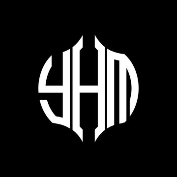YHM letter logo. YHM best black background vector image. YHM Monogram logo design for entrepreneur and business.
