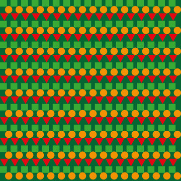 motivo de figuras geom&eacute;tricas con colores complementarios
