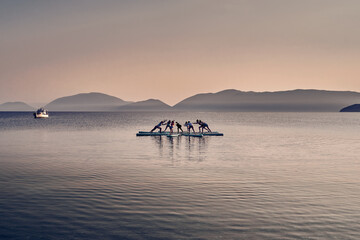 Yoga on Sub boards, Kefalonia