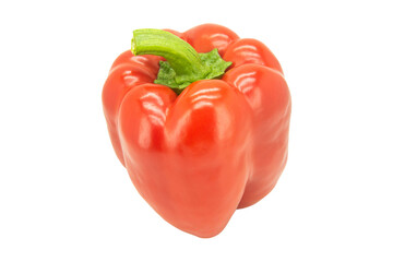 Red bell pepper or Sweet pepper or Capcicum isolated on white background with clipping path