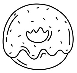 Donut line icon