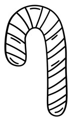 Christmas candy cane concept line icon