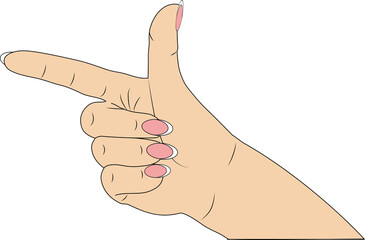 Woman's hand with pink manicure 3