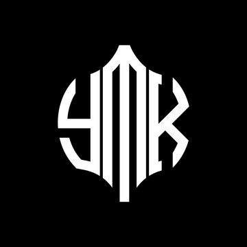 YMK letter logo. YMK best black background vector image. YMK Monogram logo design for entrepreneur and business.

