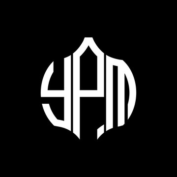YPM letter logo. YPM best black background vector image. YPM Monogram logo design for entrepreneur and business.

