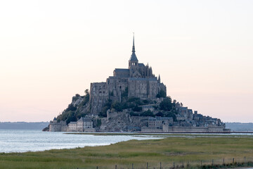 Fototapeta na wymiar Mont Saint Michel, miracle fortress in France for thousand years.