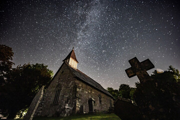 church in the night