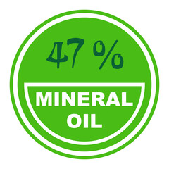 47% percentage mineral oil 