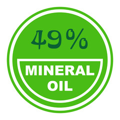 49% percentage mineral oil 