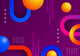 Obraz premium Modern colorful blue red yellow 3d abstract presentation background