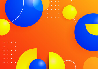 Modern colorful blue red yellow 3d abstract presentation background