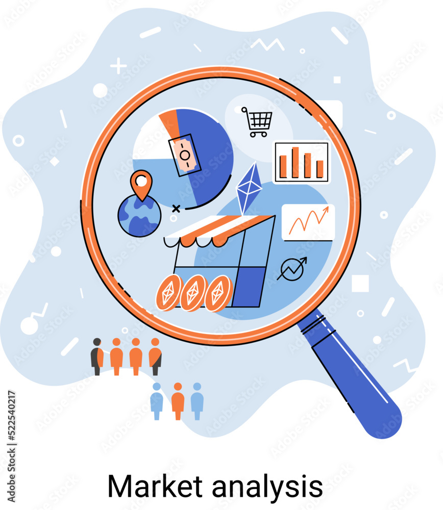 Aufkleber market statistics data analysis metaphor marketing strategy development. business research. identify